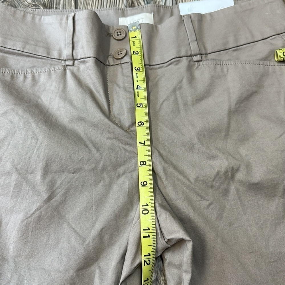 Ann Taylor Loft Original Crop Pants 10 Chino New Khaki Cropped - Picture 4 of 8